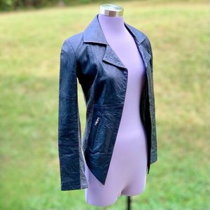 One of a kind! W118 by Walter Baker Asymmetrical Leather Jacket- Sz Small